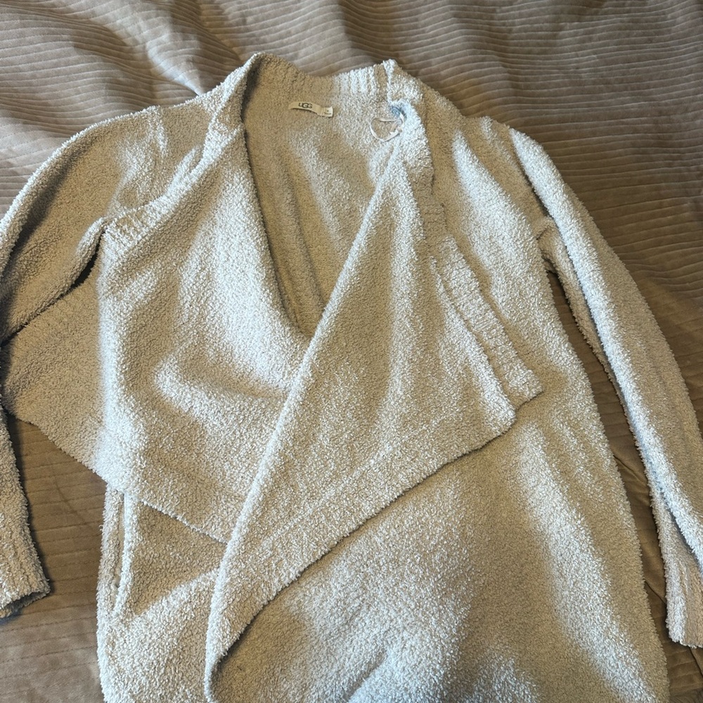 UGG Cream Textured Cardigan